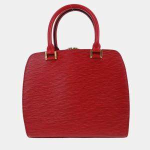 Pre Owned Louis Vuitton Red Epi Pont Neuf Handbag