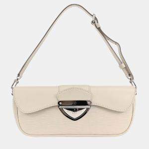 مملوكة مسبقًا Louis Vuitton White Epi Pochette Montaigne Handbag
