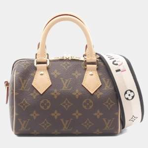 مملوكة مسبقًا Louis Vuitton Speedy Bandouliere 20 Handbag Coated Canvas And Leather Monogram Brown
