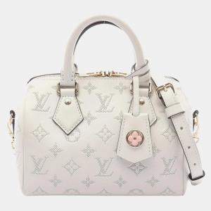 مملوكة مسبقًا Louis Vuitton Speedy Bandouliere 20 Monogram Leather Handbag White
