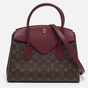 Pre Owned Louis Vuitton Florine Raisin Monogram Canvas and Leather Bag
