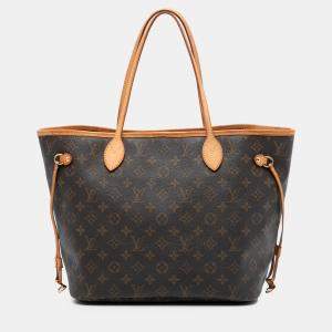 Pre Owned حقيبة لوي فيتون بني مونوغرام نيفرفول متوسطة