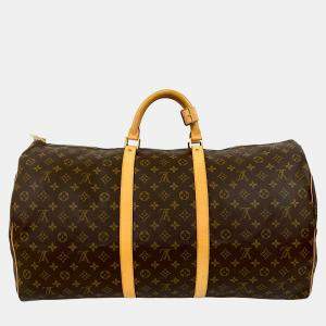 مملوكة مسبقًا Louis Vuitton Brown Monogram Keepall 60