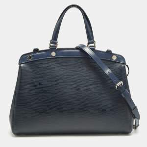 Pre Owned حقيبة لويس فيتون بريا جلد إبي سوداء حجم متوسط