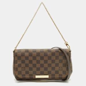 مملوكة مسبقًا Louis Vuitton Favorite MM Damier Ebene Canvas Shoulder Bag