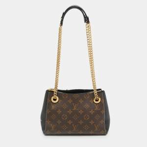 Pre Owned Louis Vuitton Surene BB Black Monogram Canvas and Leather Bag