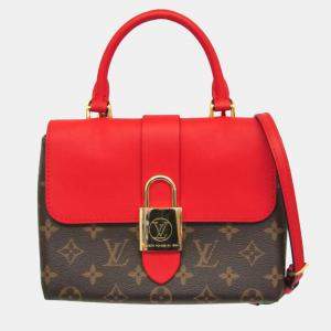 Pre Owned Louis Vuitton Monogram Rocky BB Shoulder Bag Brown Red Color