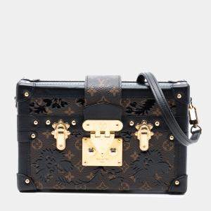 Pre Owned Louis Vuitton Brown Monogram Blossom Petite Malle