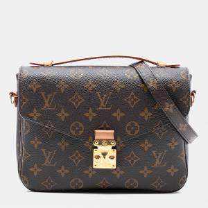 Pre Owned Louis Vuitton Brown Monogram Pochette Metis