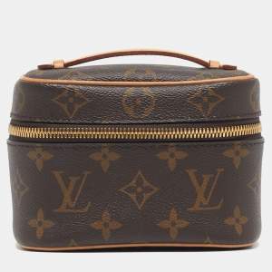 Pre Owned Louis Vuitton Nice Nano Monogram Canvas Pouch Clutch