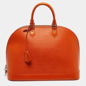 Pre Owned Louis Vuitton Alma GM Piment Epi Leather Satchel