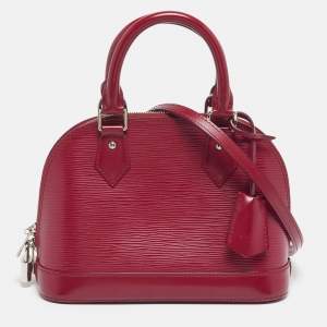 Pre Owned Louis Vuitton Alma BB Fuchsia Epi Leather Satchel