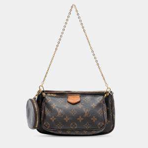 Pre Owned Louis Vuitton Brown Monogram Multi Pochette Accessoires