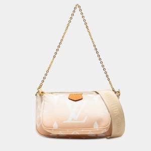 Pre Owned Louis Vuitton Brown Monogram Giant By The Pool Multi Pochette Accessoires