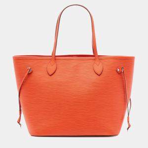 Pre Owned Louis Vuitton Orange Epi Neverfull MM