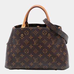 Pre Owned Louis Vuitton Brown Monogram Montaigne BB
