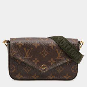 Pre Owned Louis Vuitton Brown Monogram Felicie Strap And Go