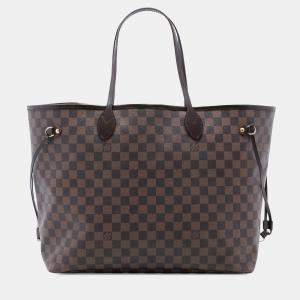 Pre Owned Louis Vuitton Brown Damier Ebene Neverfull GM