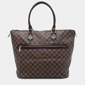 Pre Owned Louis Vuitton Brown Damier Ebene Saleya GM
