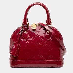Pre Owned Louis Vuitton Purple Monogram Vernis Alma BB