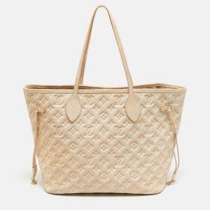 Pre Owned Louis Vuitton Neverfull MM Summer Stardust Monogram Empreinte Leather Bag