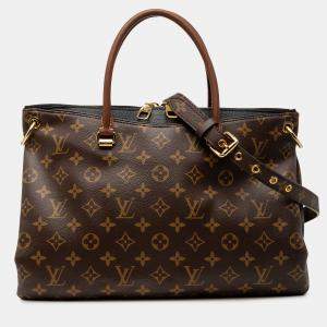 Pre Owned Louis Vuitton Brown Monogram Pallas MM
