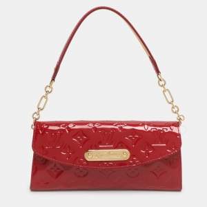 Pre Owned Louis Vuitton Sunset Boulevard Pomme D’amour Monogram Vernis Bag