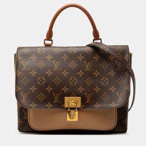 Pre Owned Louis Vuitton Brown Monogram Marignan Handbag