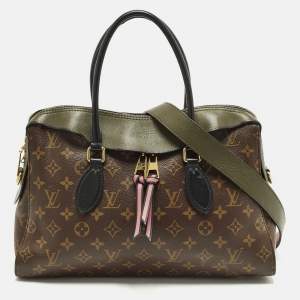 Pre Owned Louis Vuitton Tuileries NM Tricolor Monogram Canvas and Leather Bag