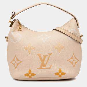 Pre Owned Louis Vuitton Beige Monogram Giant Empreinte By The Pool Marshmallow PM