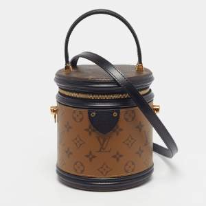 Pre Owned Louis Vuitton Cannes Monogram Reverse Canvas and Leather Bucket Bag