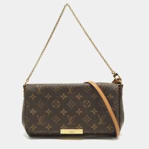Pre Owned Louis Vuitton Favorite MM Damier Ebene Canvas Bag