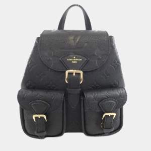 Pre Owned Louis Vuitton Black Monogram Empreinte Backup Backpack