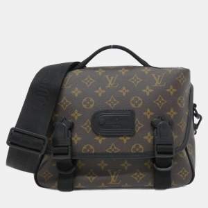 Pre Owned Louis Vuitton Brown Monogram Macassar Lv Trail Messenger Shoulder Bag