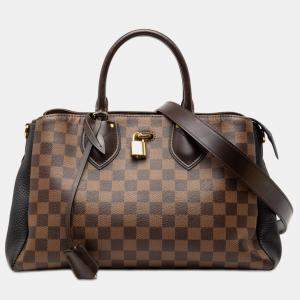 Pre Owned Louis Vuitton Black Brown Damier Ebene Normandy