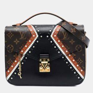 Pre Owned Louis Vuitton Brown Monogram Brogue Pochette Metis