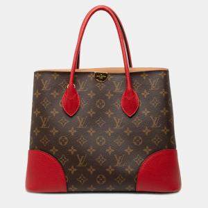 Pre Owned Louis Vuitton Brown Red Monogram Flandrin