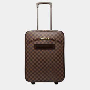 Pre Owned Louis Vuitton Brown Damier Ebene Pegase Legere 45