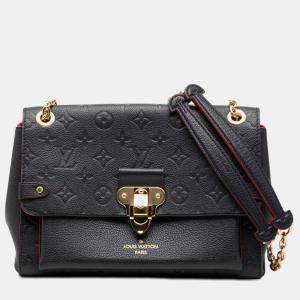 Pre Owned Louis Vuitton Blue Monogram Empreinte Vavin PM