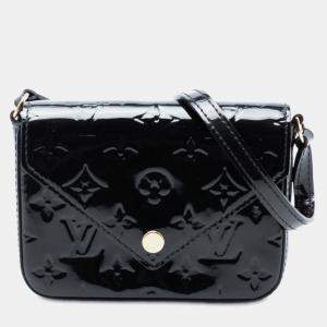مملوكة مسبقًا Louis Vuitton Black Monogram Vernis Mini Sac Lucie