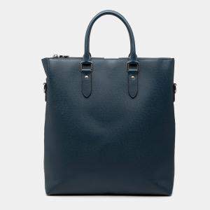 Pre Owned Louis Vuitton Blue Taiga Anton Tote