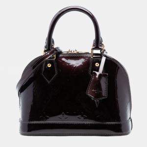Pre Owned Louis Vuitton Purple Monogram Vernis Alma BB