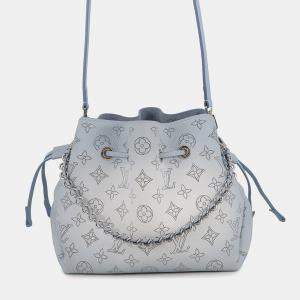 Pre Owned Louis Vuitton Bella Blue Nuage Monogram Mahina