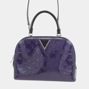 Pre Owned Louis Vuitton Melrose Purple/Noir Monogram Vernis Leather