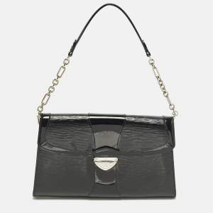 Pre Owned Louis Vuitton Pochette Jena Black Electric Epi Leather Bag