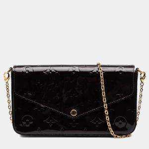 Pre Owned Louis Vuitton Purple Monogram Vernis Pochette Felicie