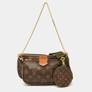 Pre Owned حقيبة لوي فيتون مولتي-بوكيت إكسسوارات قماش مونوغرامي كاكي