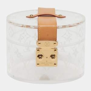 Pre Owned Louis Vuitton Scott Box Clear Monogram Plexiglass Clutch