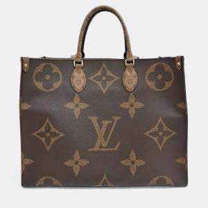 Pre Owned Louis Vuitton Brown Coated Canvas Monogram On the Go GM
