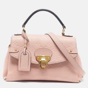 Pre Owned Louis Vuitton Georges BB Pink Monogram Empreinte Leather Bag